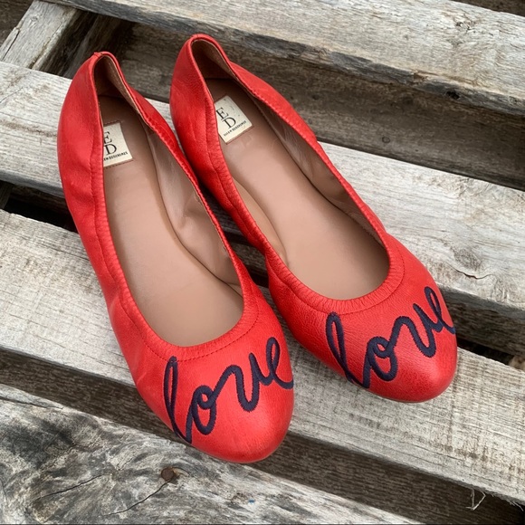 Ellen Degeneres Shoes - Ellen Degeneres “love” red Langston ballet flats